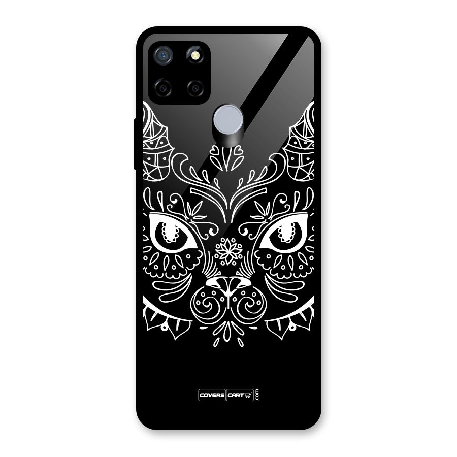 Ethnic Cat Design Glass Back Case for Realme C15