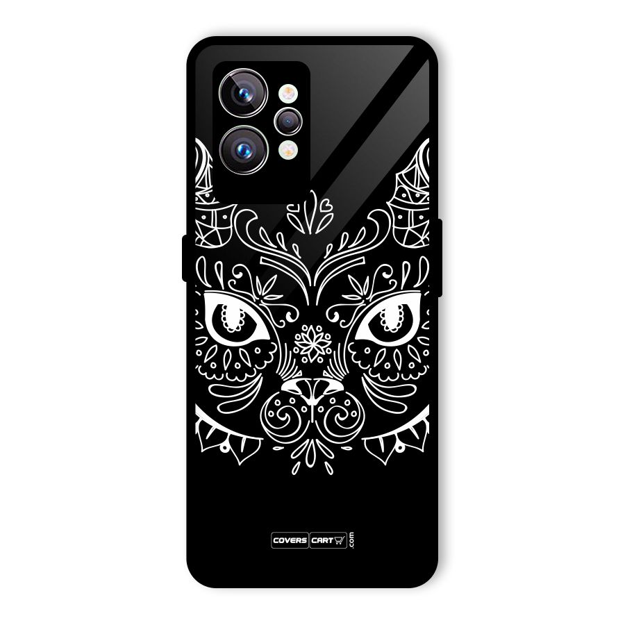 Ethnic Cat Design Glass Back Case for Realme GT2 Pro