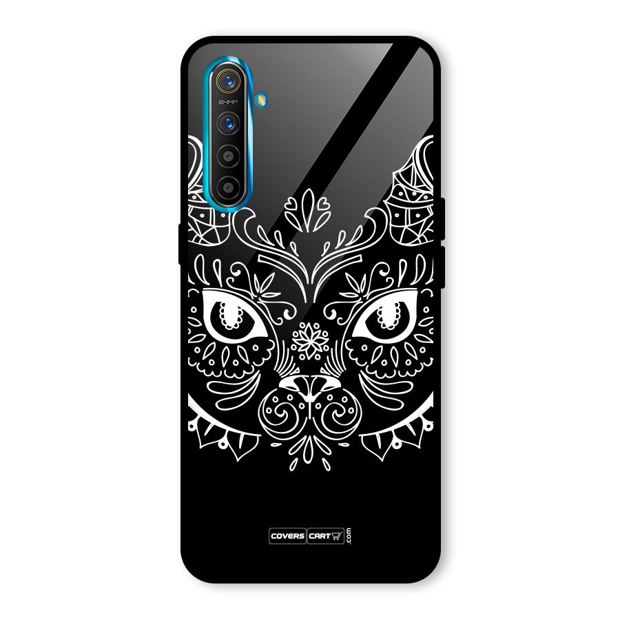 Ethnic Cat Design Glass Back Case for Realme X2