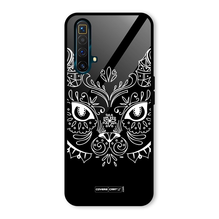 Ethnic Cat Design Glass Back Case for Realme X3