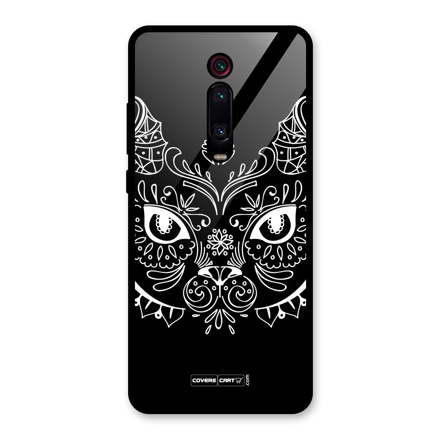 Ethnic Cat Design Glass Back Case for Redmi K20