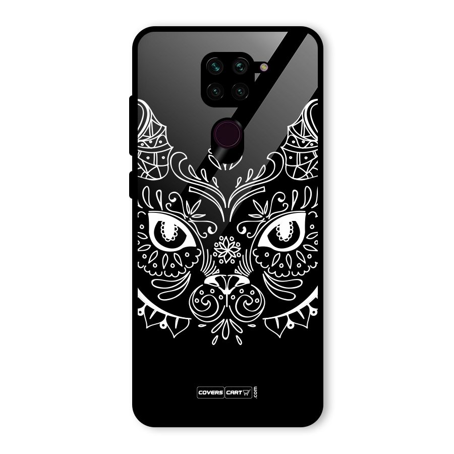 Ethnic Cat Design Glass Back Case for Redmi Note 9