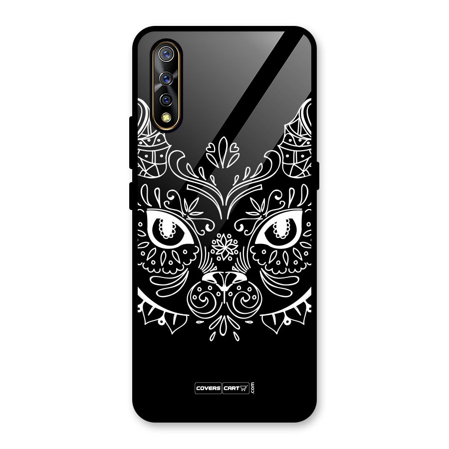 Ethnic Cat Design Glass Back Case for Vivo Z1x