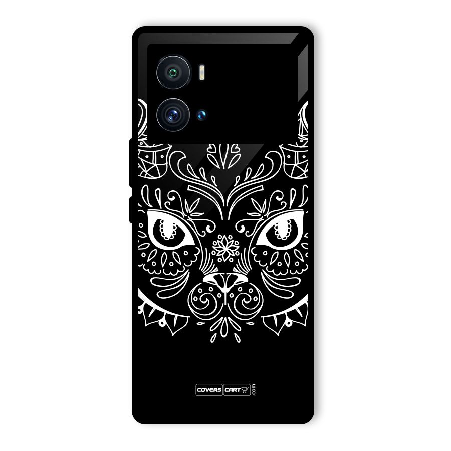 Ethnic Cat Design Glass Back Case for Vivo iQOO 9 Pro