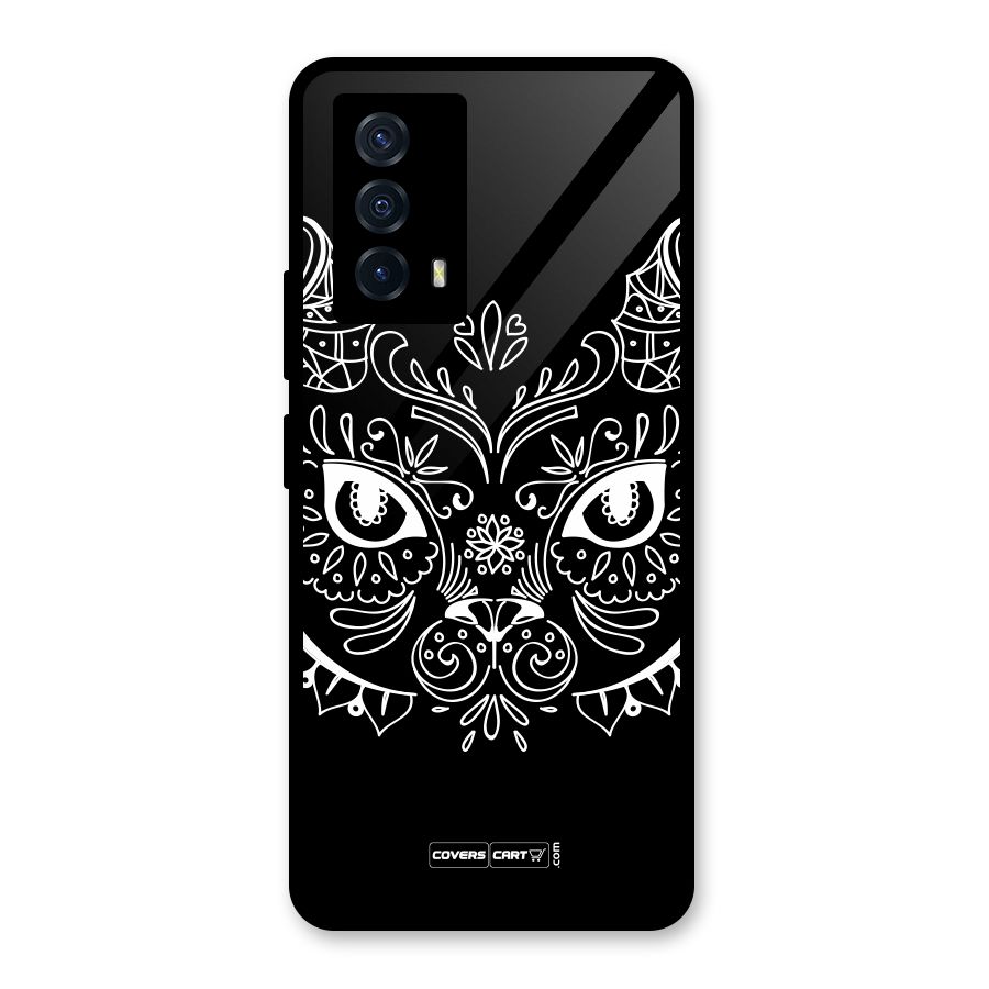 Ethnic Cat Design Glass Back Case for Vivo iQOO Z5