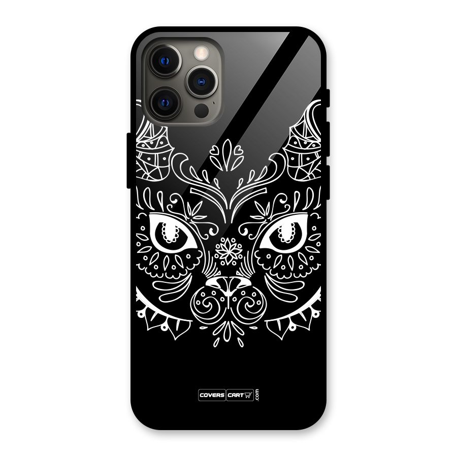 Ethnic Cat Design Glass Back Case for iPhone 12 Pro Max