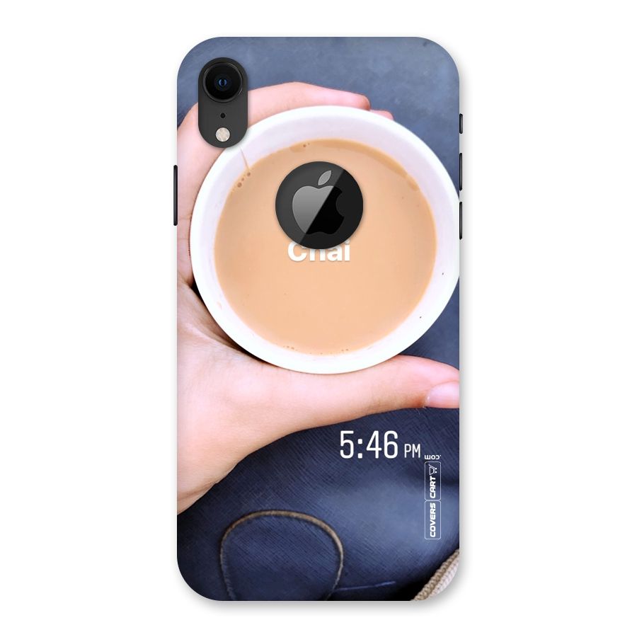 Evening Tea Back Case for iPhone XR Logo Cut