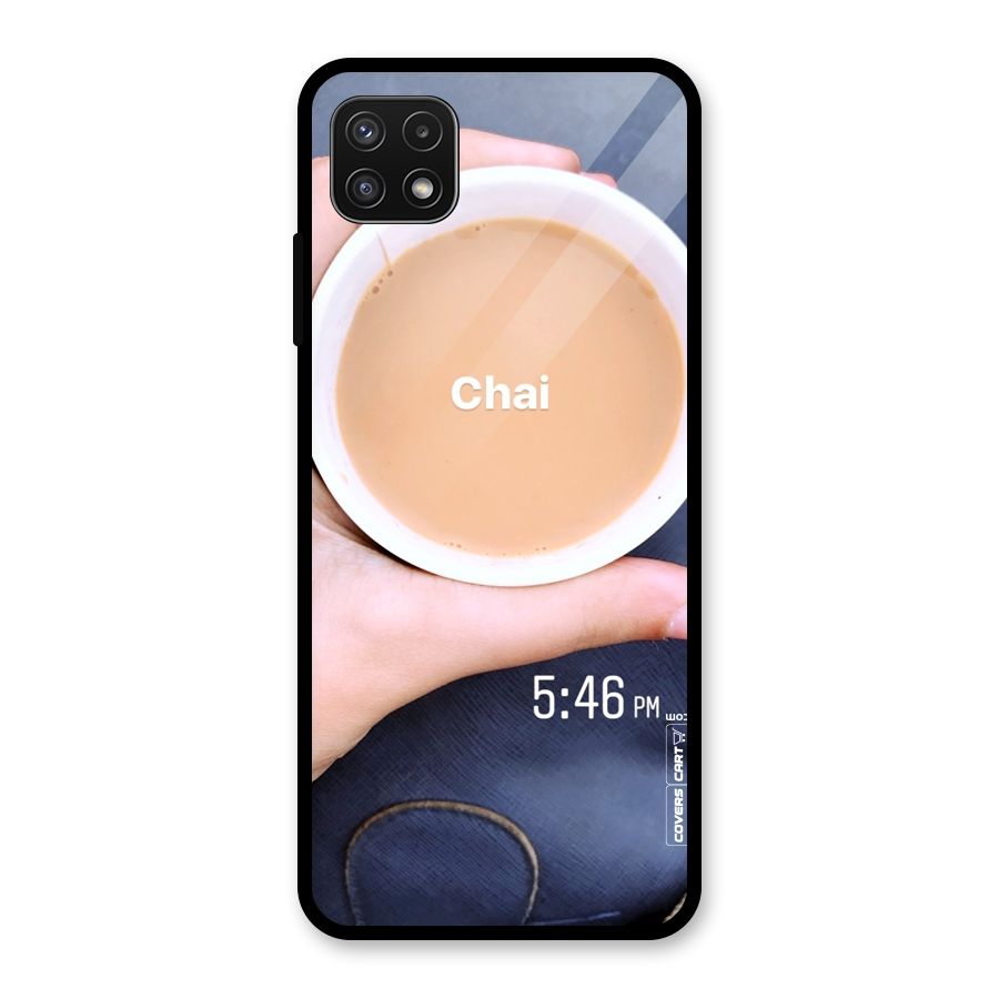 Evening Tea Glass Back Case for Galaxy A22 5G