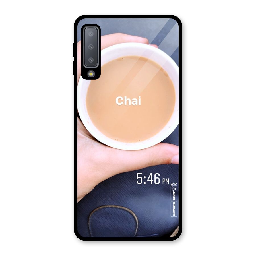 Evening Tea Glass Back Case for Galaxy A7 (2018)