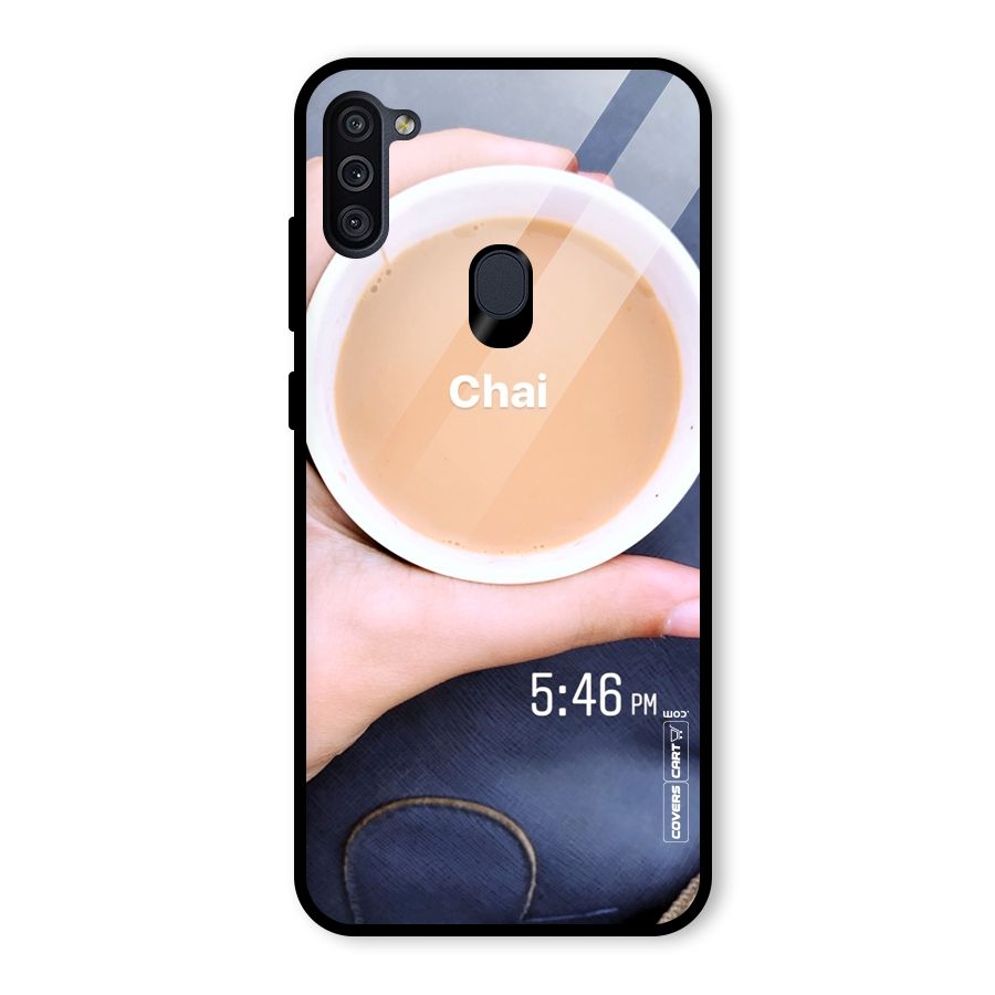 Evening Tea Glass Back Case for Galaxy M11