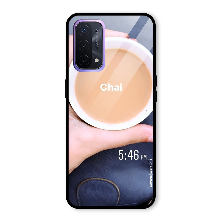Evening Tea Glass Back Case for Oppo A74 5G