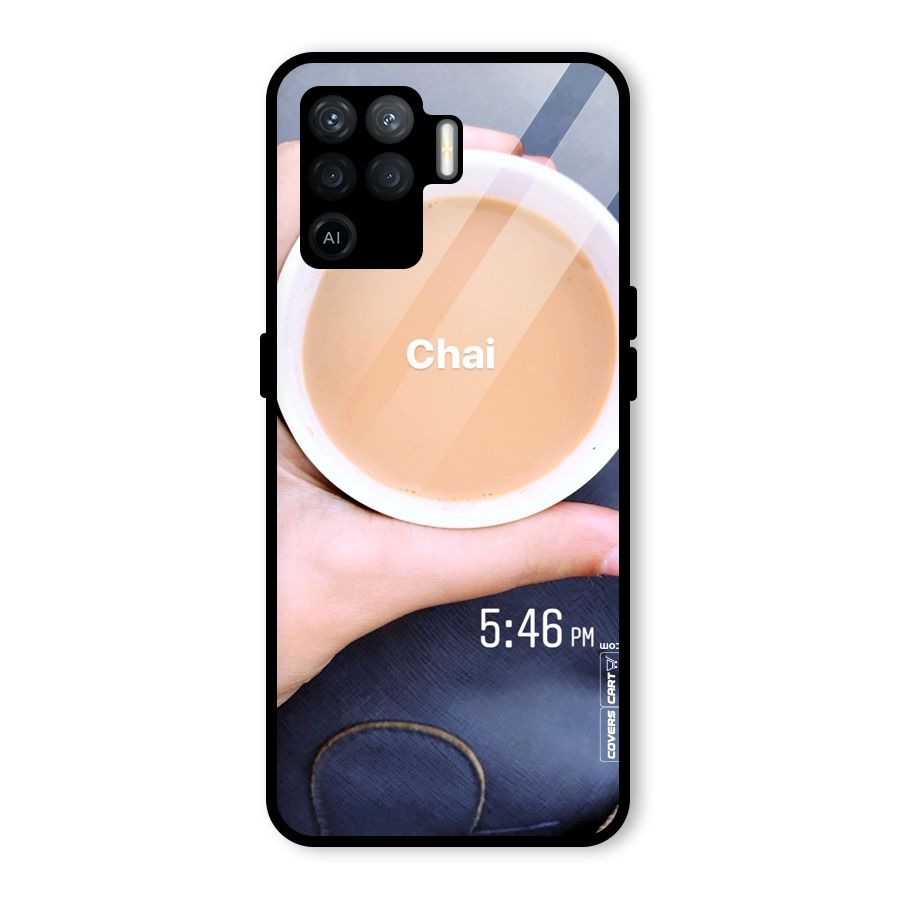 Evening Tea Glass Back Case for Oppo F19 Pro