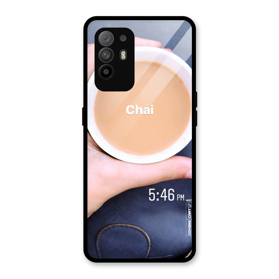 Evening Tea Glass Back Case for Oppo F19 Pro Plus 5G
