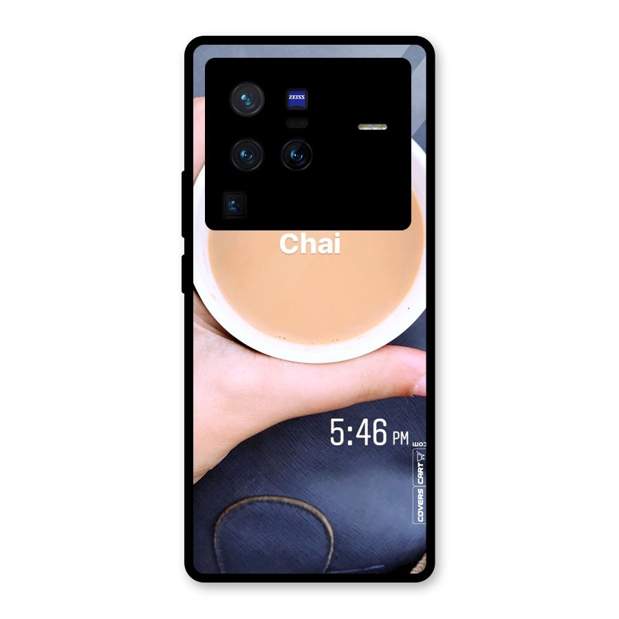 Evening Tea Glass Back Case for Vivo X80 Pro