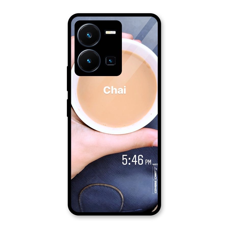 Evening Tea Glass Back Case for Vivo Y35