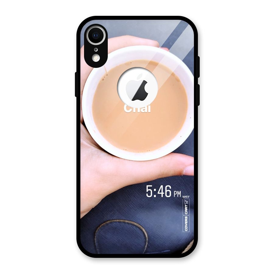 Evening Tea Glass Back Case for iPhone XR Logo Cut