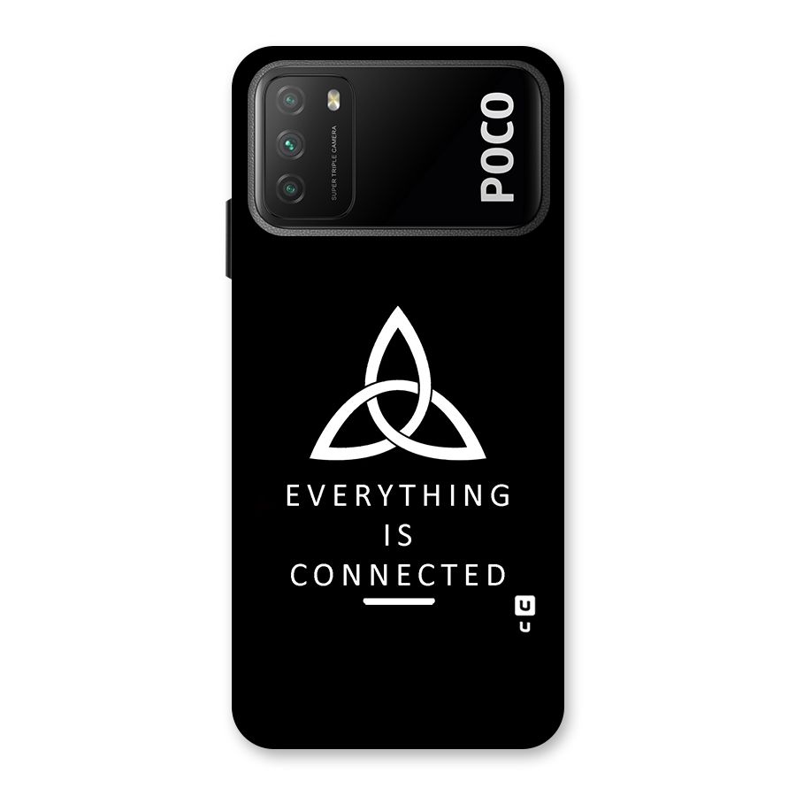 Everything is Connected Typography Back Case for Poco M3