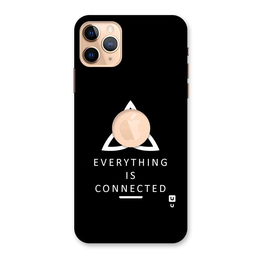 Everything is Connected Typography Back Case for iPhone 11 Pro Max Logo Cut