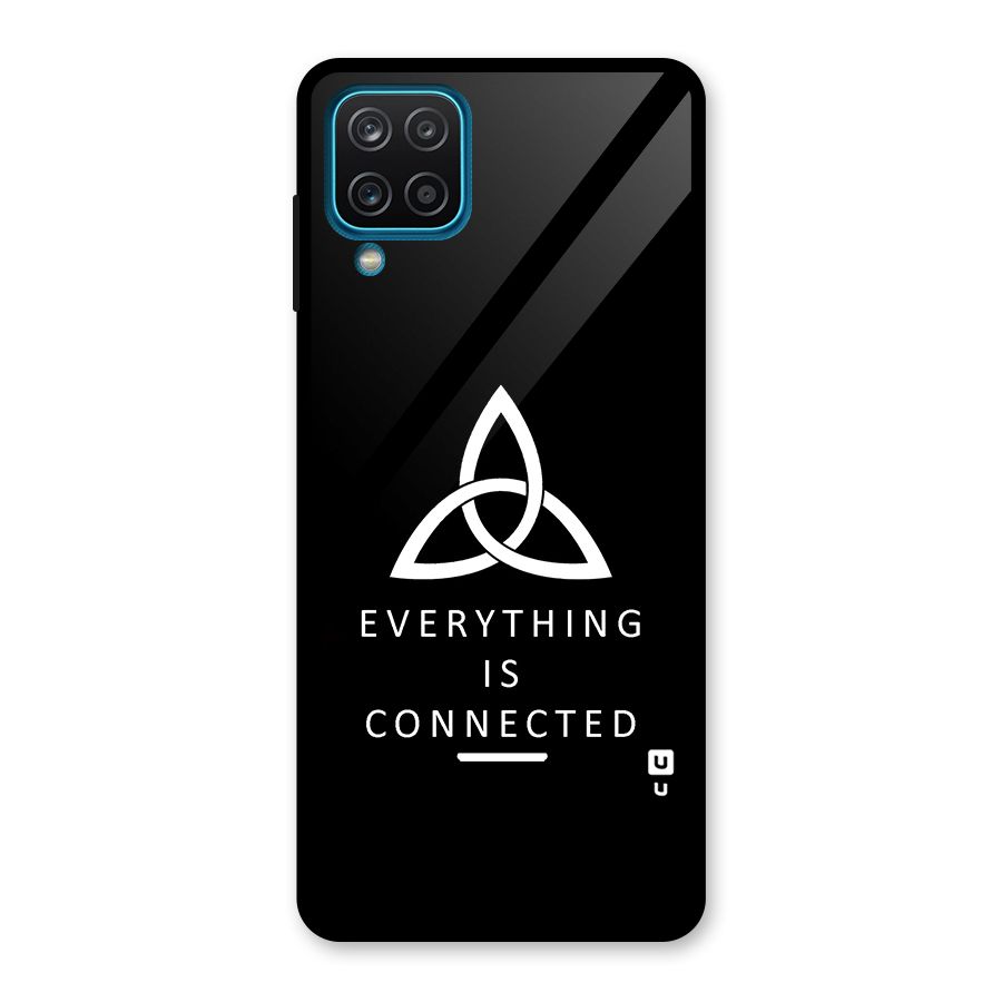Everything is Connected Typography Glass Back Case for Galaxy A12