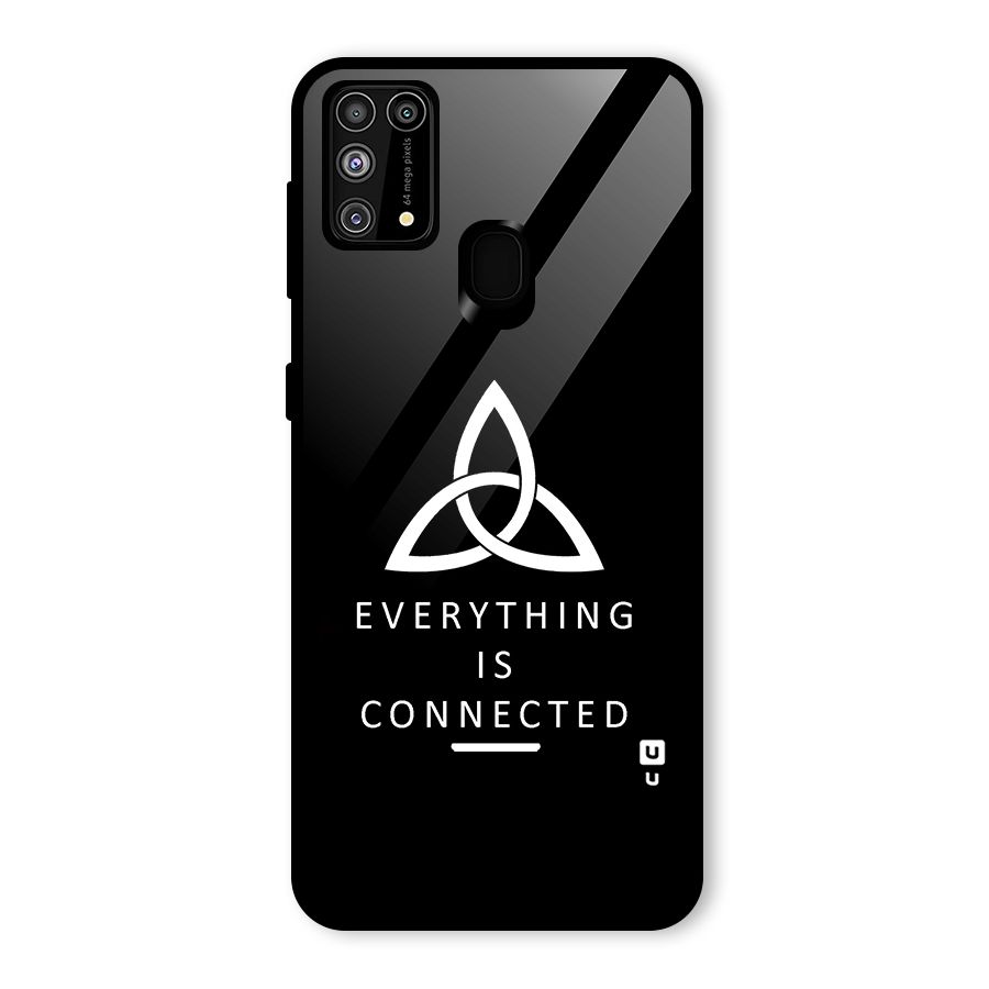 Everything is Connected Typography Glass Back Case for Galaxy F41