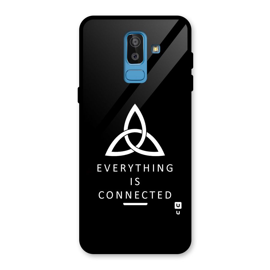 Everything is Connected Typography Glass Back Case for Galaxy J8