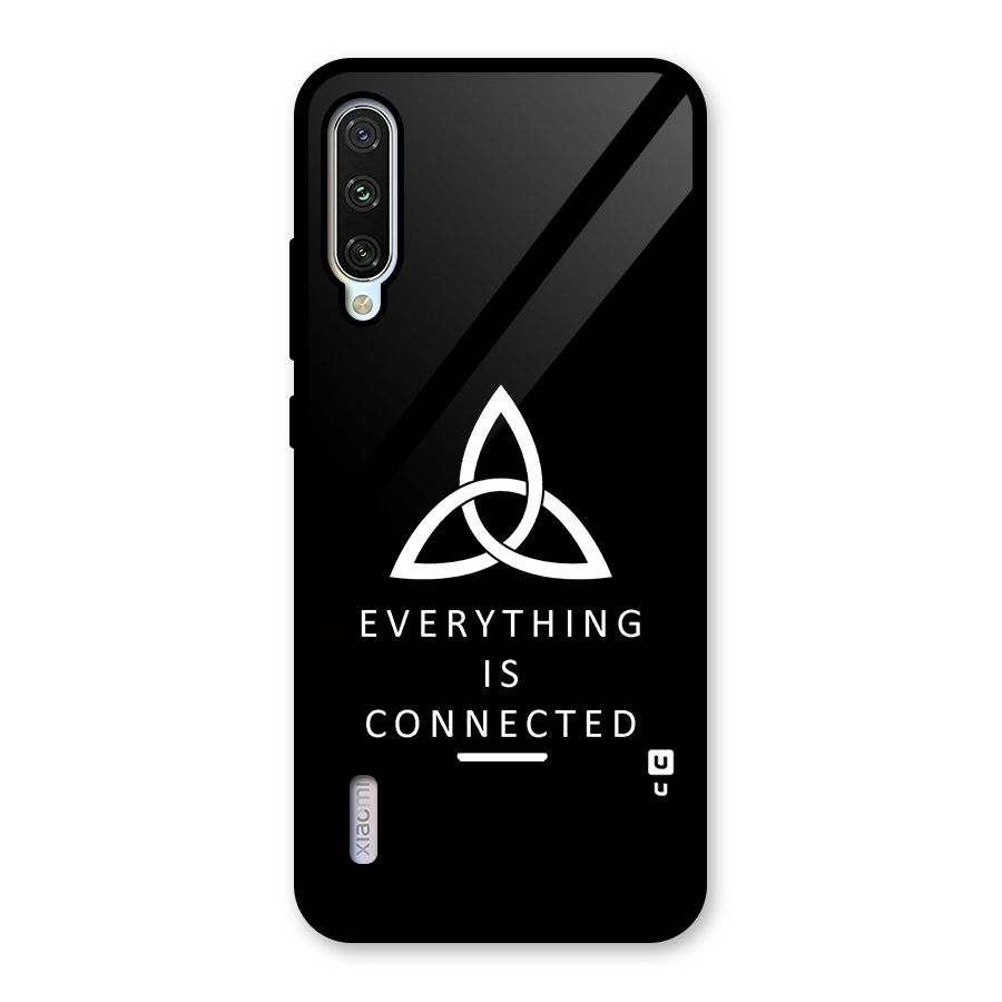 Everything is Connected Typography Glass Back Case for Mi A3