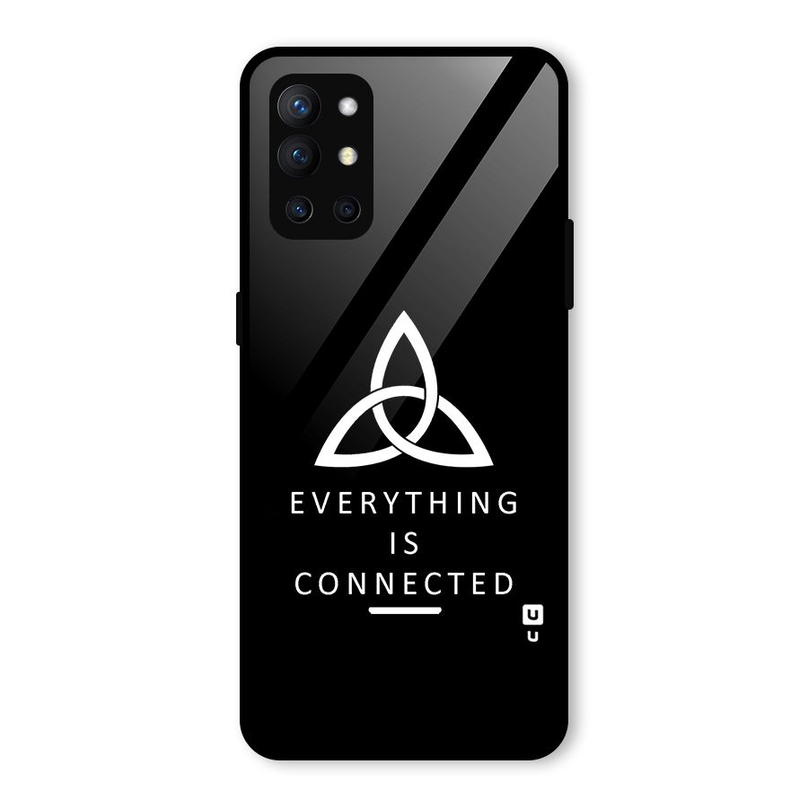 Everything is Connected Typography Glass Back Case for OnePlus 9R