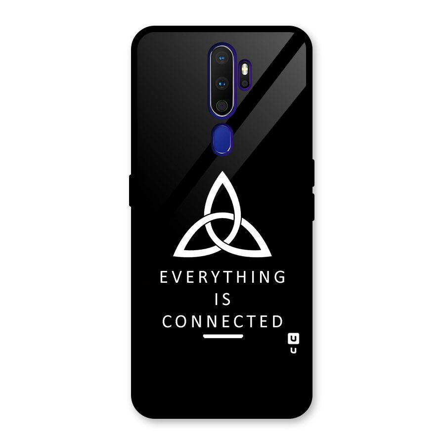 Everything is Connected Typography Glass Back Case for Oppo A9 (2020)