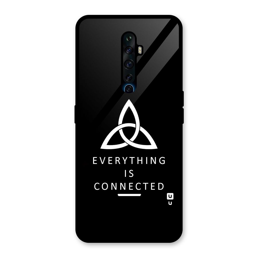 Everything is Connected Typography Glass Back Case for Oppo Reno2 F