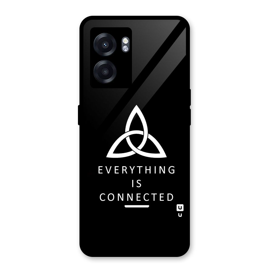 Everything is Connected Typography Glass Back Case for Realme Narzo 50 5G