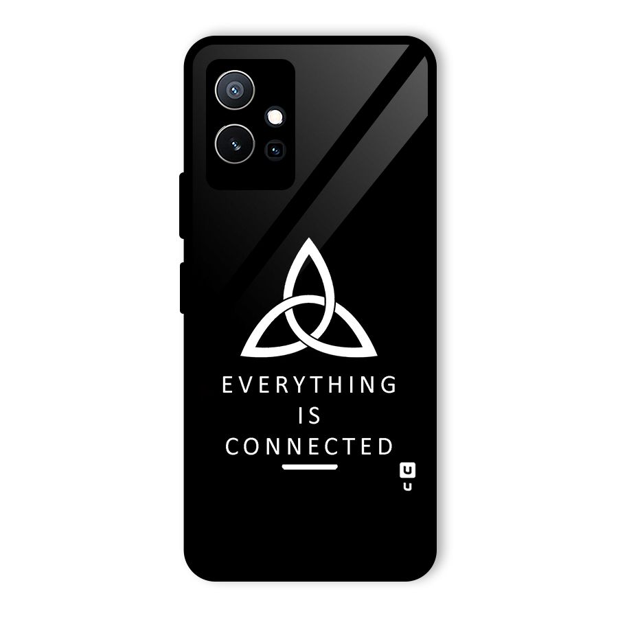 Everything is Connected Typography Glass Back Case for Vivo T1 5G