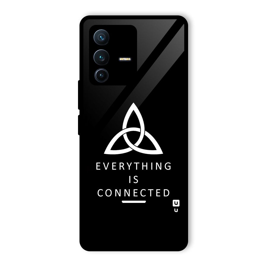 Everything is Connected Typography Glass Back Case for Vivo V23 Pro