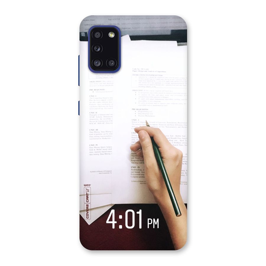 Exam Time Blues Back Case for Galaxy A31