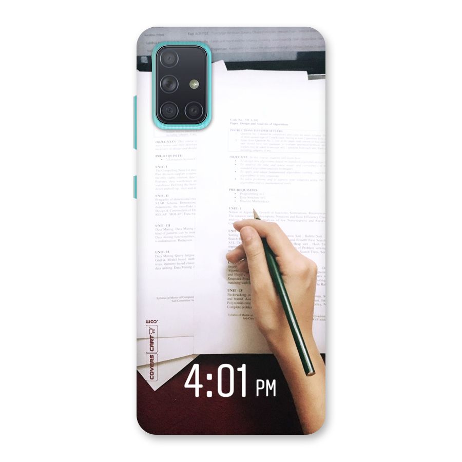 Exam Time Blues Back Case for Galaxy A71