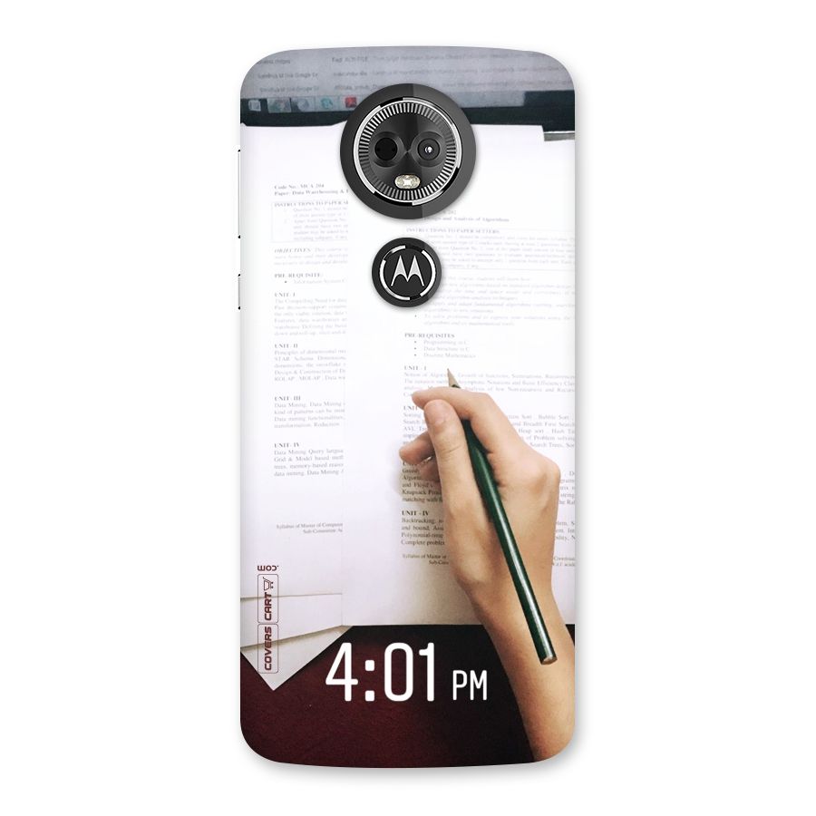 Exam Time Blues Back Case for Moto E5 Plus