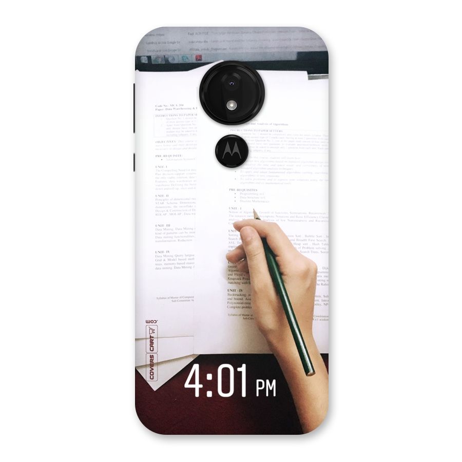 Exam Time Blues Back Case for Moto G7 Power
