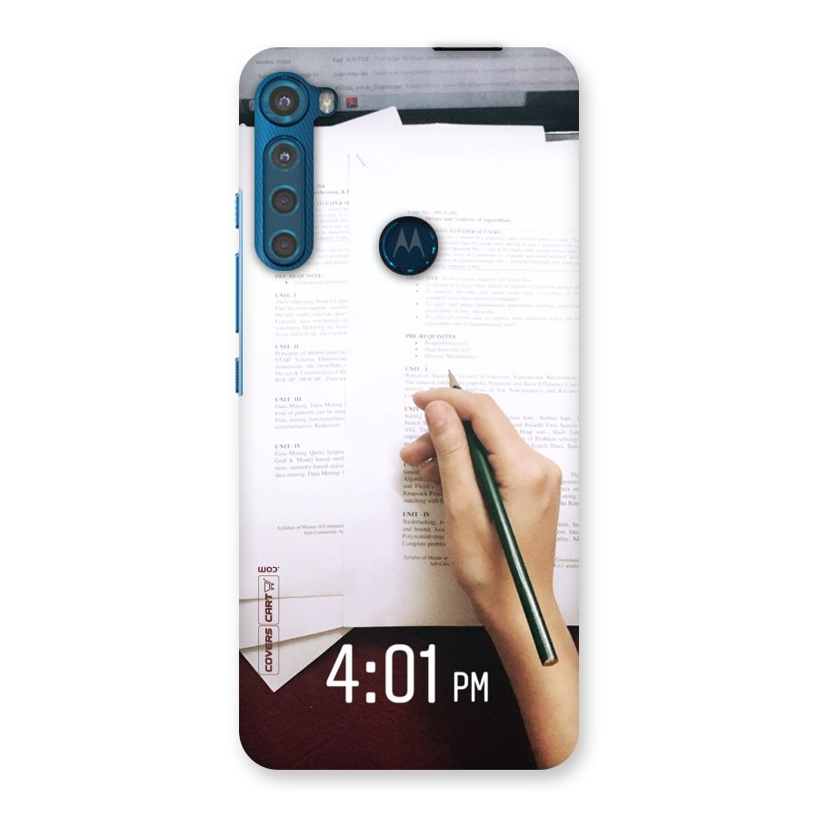 Exam Time Blues Back Case for Motorola One Fusion Plus