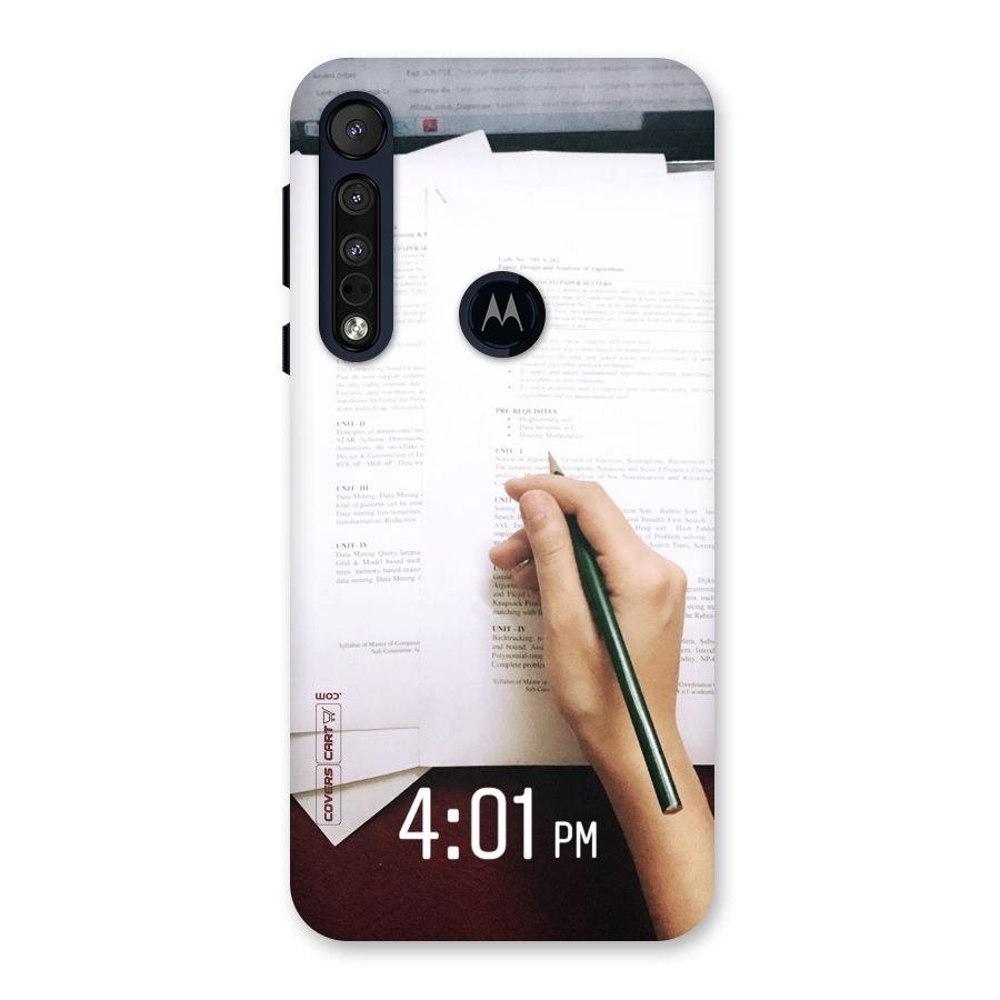 Exam Time Blues Back Case for Motorola One Macro
