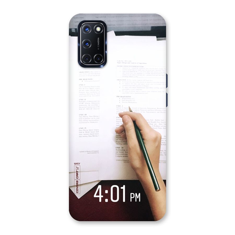 Exam Time Blues Back Case for Oppo A52