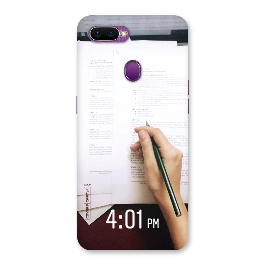 Exam Time Blues Back Case for Oppo F9