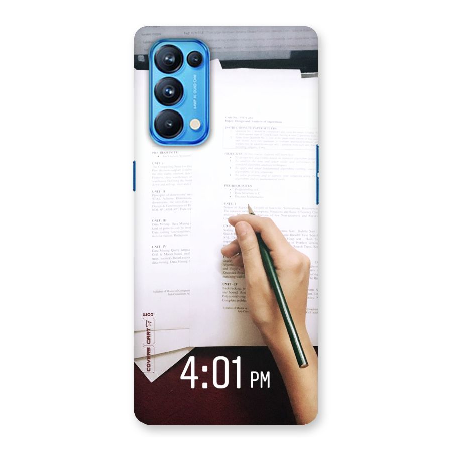Exam Time Blues Back Case for Oppo Reno5 Pro 5G
