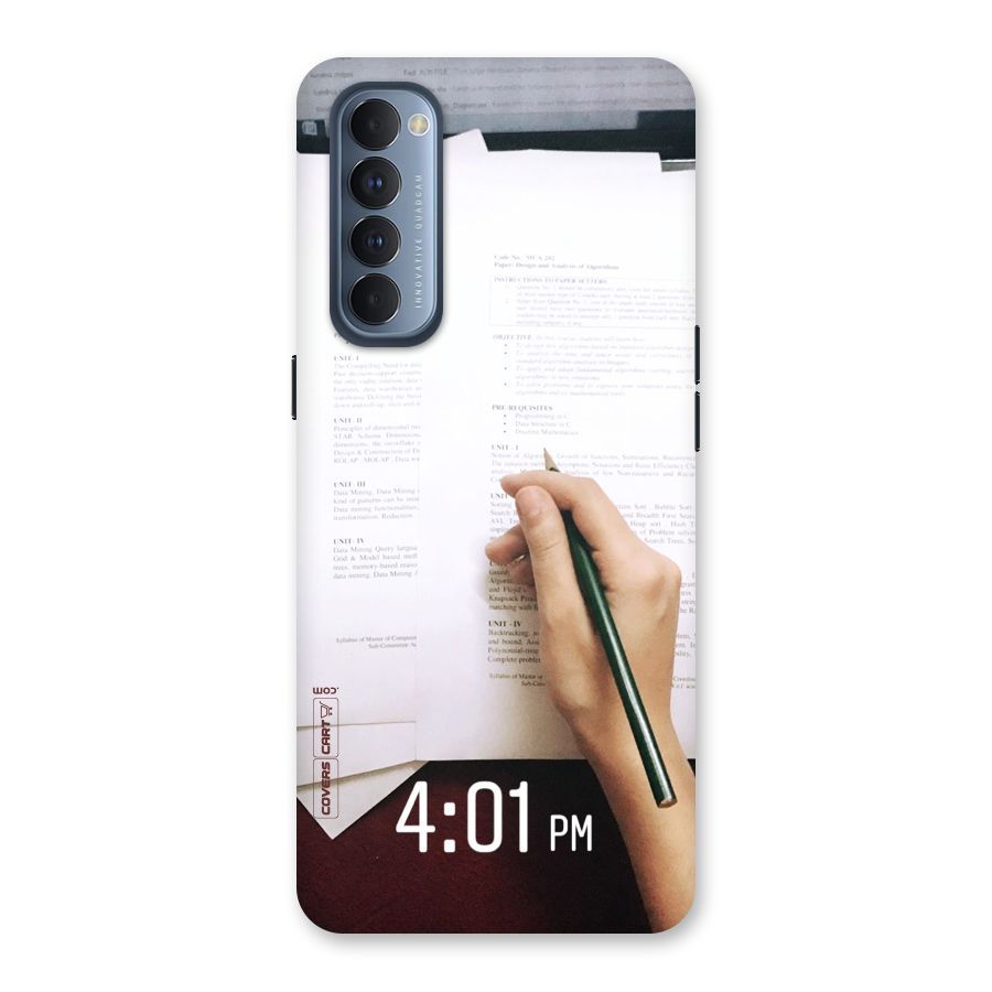 Exam Time Blues Back Case for Reno4 Pro