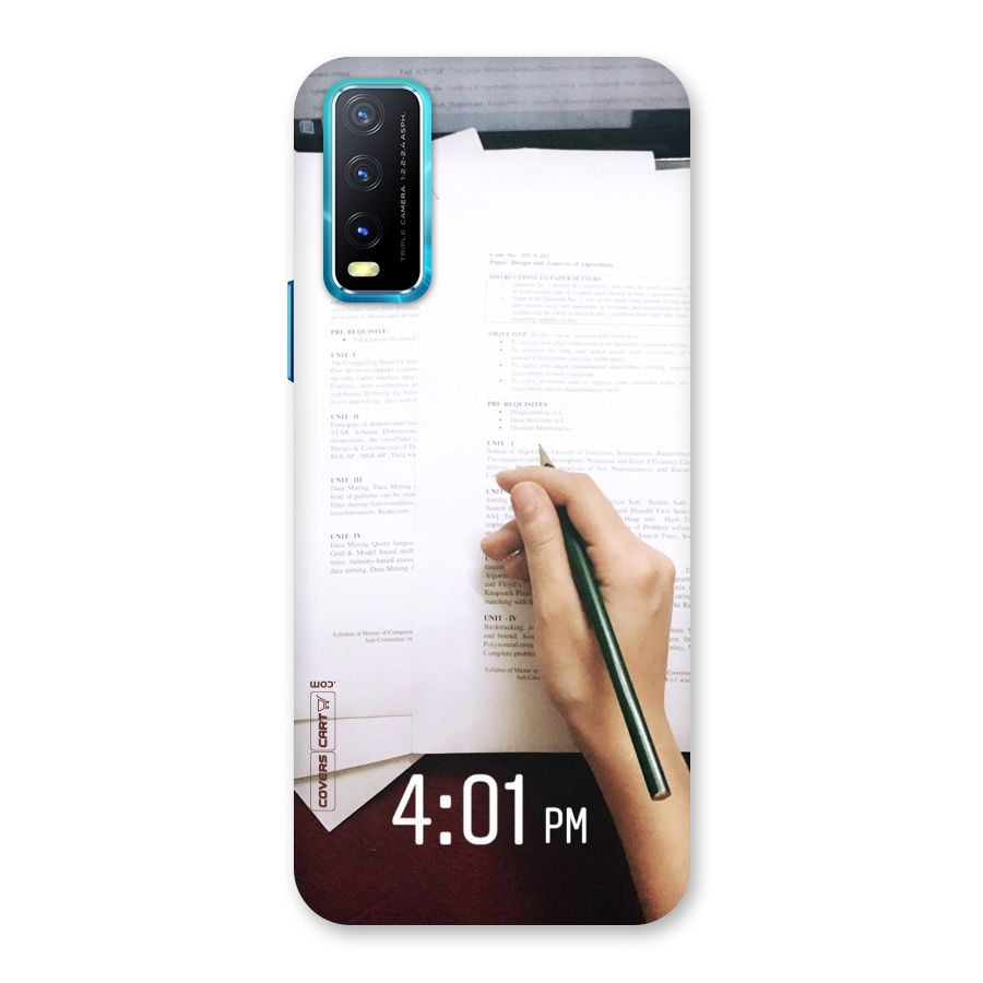 Exam Time Blues Back Case for Vivo Y20A