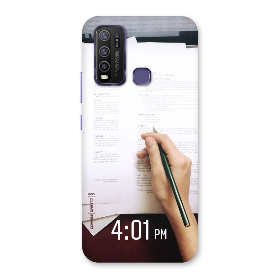 Exam Time Blues Back Case for Vivo Y50