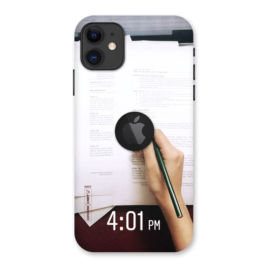 Exam Time Blues Back Case for iPhone 11 Logo Cut
