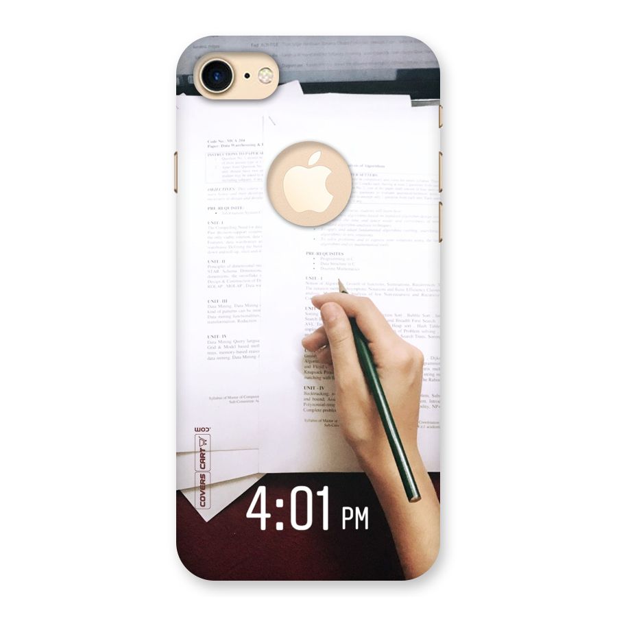 Exam Time Blues Back Case for iPhone 7 Logo Cut
