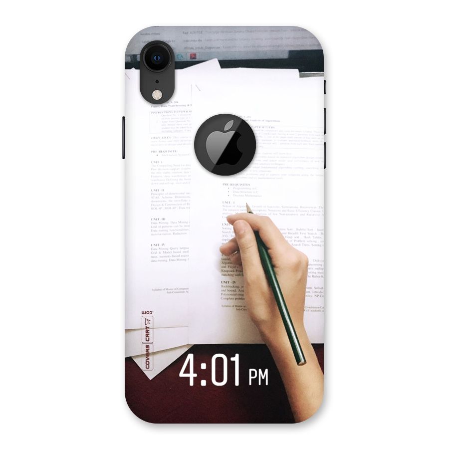 Exam Time Blues Back Case for iPhone XR Logo Cut