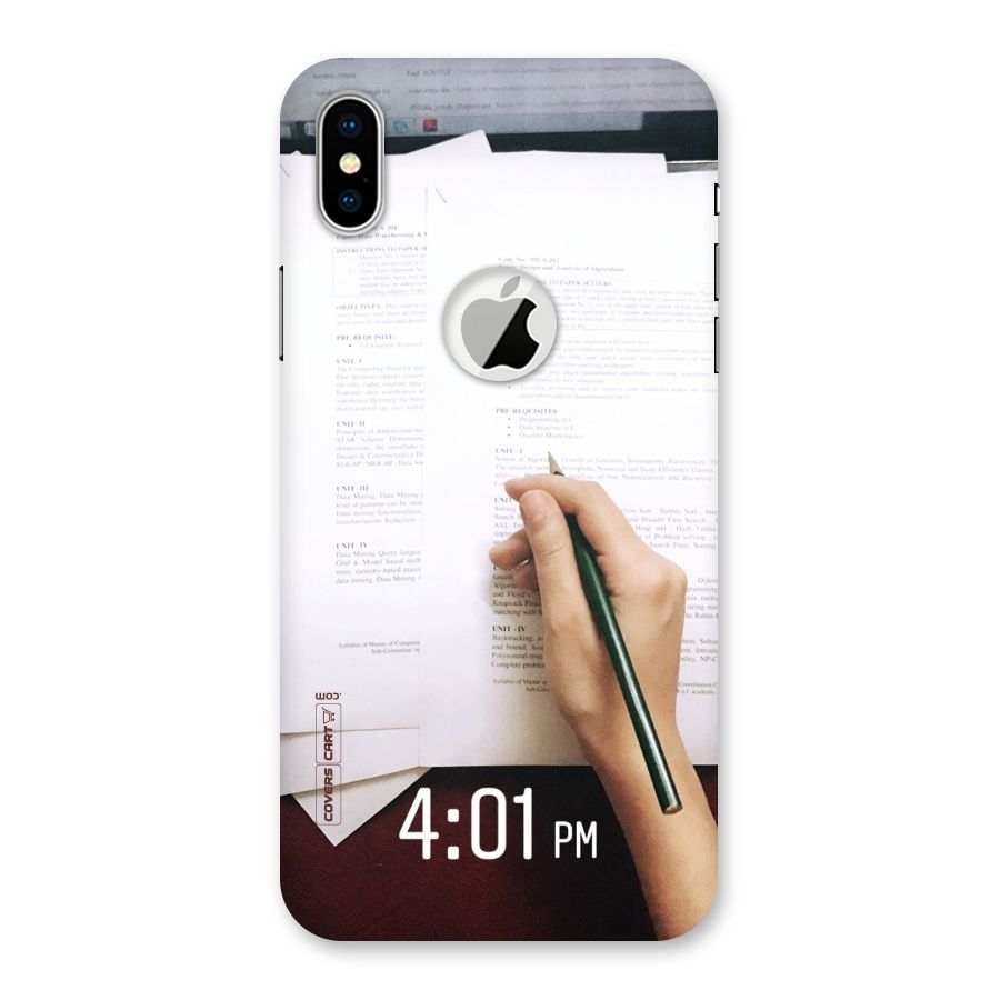 Exam Time Blues Back Case for iPhone X Logo Cut