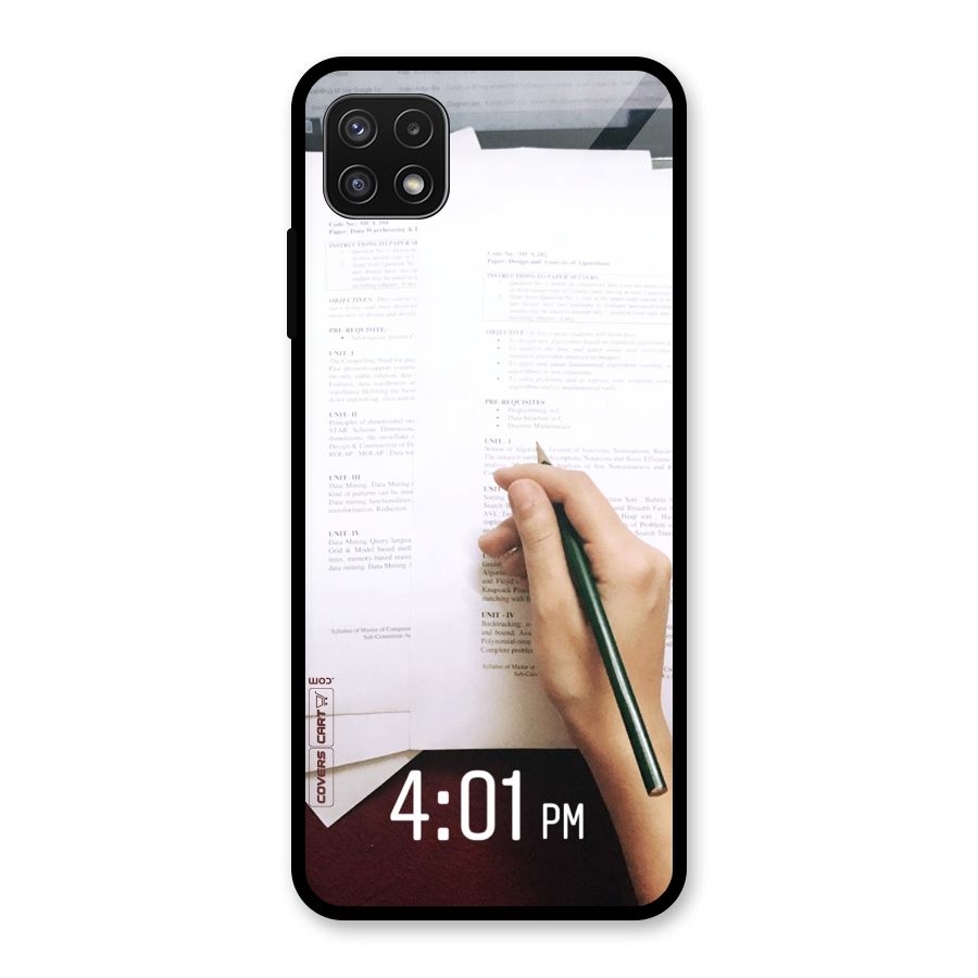 Exam Time Blues Glass Back Case for Galaxy A22 5G