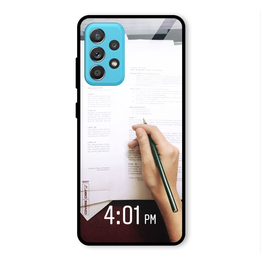 Exam Time Blues Glass Back Case for Galaxy A52s 5G